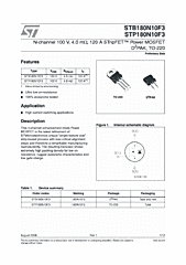 DataSheet STP180N10F3 pdf